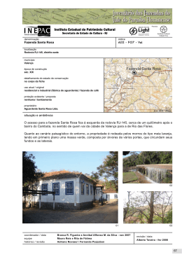 Fazenda Santa Rosa - Instituto Cidade Viva