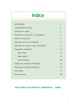 Indice - Governo do Estado do Rio de Janeiro