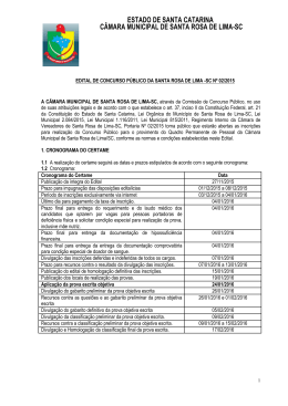 estado de santa catarina c&acirc;mara municipal de santa rosa de lima-sc