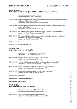 Programa&ccedil;&atilde;o completa - 70&deg; Congresso Brasileiro de Cardiologia