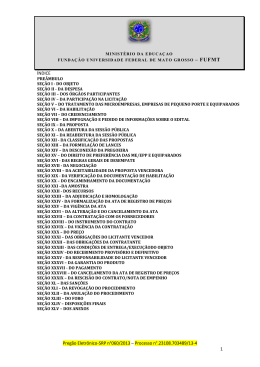 Preg&atilde;o Eletr&ocirc;nico-SRP n&deg;060/2013 &ndash; Processo n&deg;.23108.703489