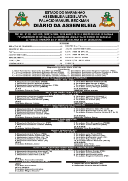 Di&aacute;rio n&ordm; 033 19/03/2014 - Assembleia Legislativa do Estado do