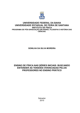 Ensino de F&iacute;sica nas s&eacute;ries iniciais