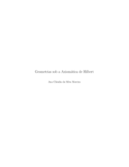 Geometrias sob a Axiom&aacute;tica de Hilbert