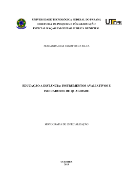 educa&ccedil;&atilde;o a dist&acirc;ncia: instrumentos avaliativos e indicadores de