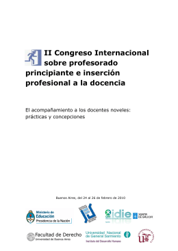 II Congreso Internacional sobre profesorado principiante e inserci&oacute;n