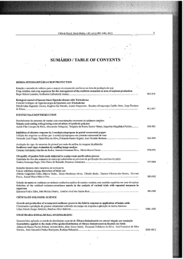 sUMÁRIo /TABLE os coNTENTs