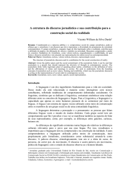 A estrutura do discurso jornal&iacute;stico e sua contribui&ccedil;&atilde;o para a