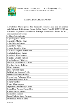 Edital de Comunicação - Prefeitura Municipal de São Sebastião