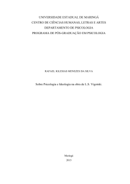 Sobre Psicologia e Ideologia na obra de L. S. Vigotski