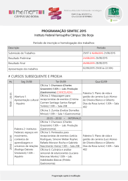 programa&ccedil;&atilde;o semtec 2015