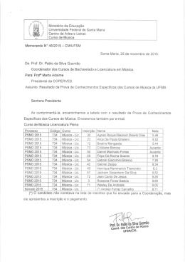 Resultado da Prova de Conhecimentos - Coperves
