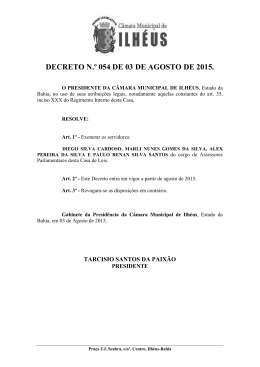 Decreto N.º 054 de 03 de agosto de 2015.