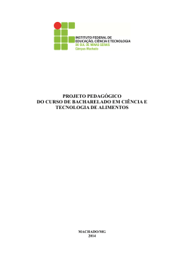 1. PPC Ci&ecirc;ncia dos Alimentos - Machado
