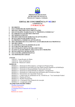 EDITAL DE CONCORRÊNCIA Nº 002/2013