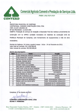 Comercial Agricola Converd e Prestação de Serviços Ltda.