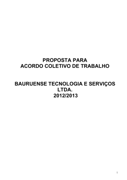 Acordo Bauruense 2012 - 2013