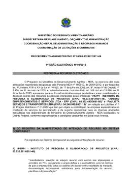 ministério do desenvolvimento agrário subsecretaria de
