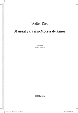 Walter Riso Manual para não Morrer de Amor