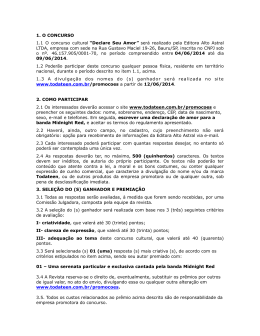 1. O CONCURSO 1.1 O concurso cultural &ldquo;Declare Seu Amor&rdquo; ser&aacute;