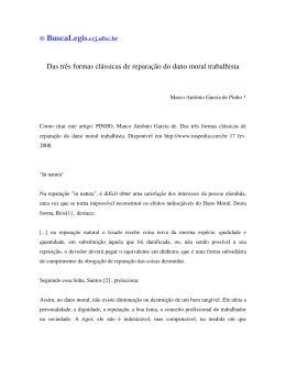 Das tr&ecirc;s formas cl&aacute;ssicas de repara&ccedil;&atilde;o do dano moral