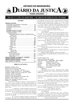 IÁRIO DA JUSTIÇ - Portal do Poder Judiciário do Estado do Maranhão