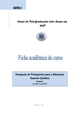 Curso de Pós-Graduação Lato Sensu em