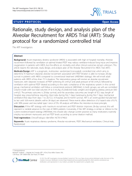 Rationale, study design, and analysis plan of the Alveolar