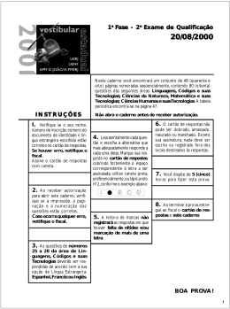1a Fase - 2o Exame de Qualifica&ccedil;&atilde;o INSTRU&Ccedil;&Otilde;ES