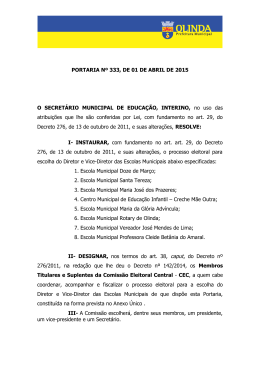 Portaria SEDO Nº 333/2015 – Designa Comissão Eleitoral Central