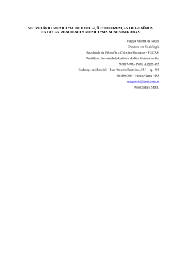 SECRET&Aacute;RIO MUNICIPAL DE EDUCA&Ccedil;&Atilde;O: DIFEREN&Ccedil;AS DE
