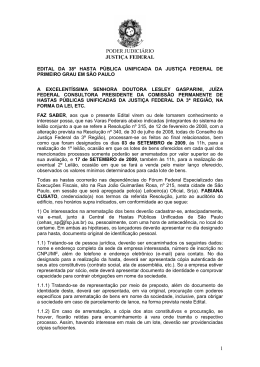 Edital da 38 &ordf; Hasta P&uacute;blica