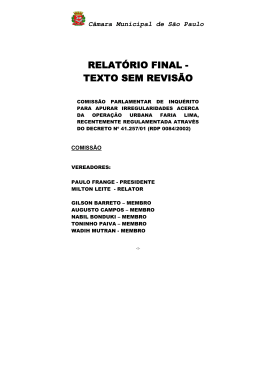 C&acirc;mara Municipal de S&atilde;o Paulo