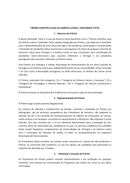 prémio científico casa da américa latina / santander totta