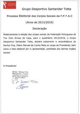 Grupo Desportivo Santander Totta - Federa&ccedil;&atilde;o Portuguesa de Tiro