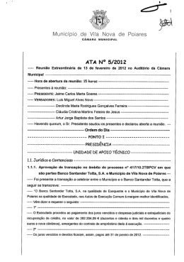 Ata n&ordm; 05/2012 - C&acirc;mara Municipal Vila Nova de Poiares