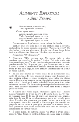 Alimento Espiritual a Seu Tempo