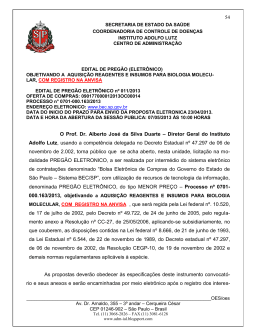 54 O Prof. Dr. Alberto Jos&eacute; da Silva Duarte &ndash; Diretor Geral do