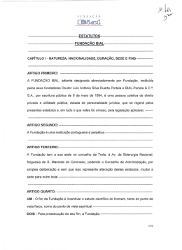 ESTATUTOS FUNDA&Ccedil;&Atilde;O BIAL