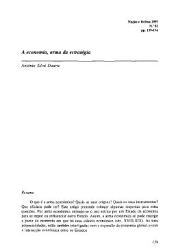 A economia, arma da estrat&eacute;gia