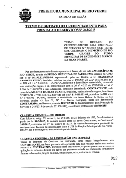 PREFEITURA MUNICIPAL DE RIO VERDE ESTADO DE GOIÁS
