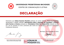 DECLARA&Ccedil;&Atilde;O - Mackenzie