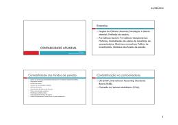 Introdu&ccedil;&atilde;o A contabilidade Atuarial