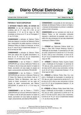 Di&aacute;rio Oficial Eletr&ocirc;nico - Defensoria P&uacute;blica do Estado do Amazonas