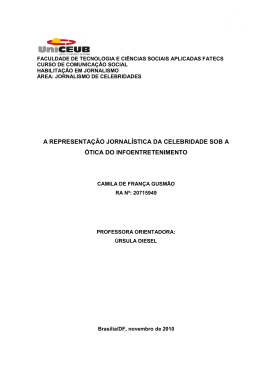 A REPRESENTA&Ccedil;&Atilde;O JORNAL&Iacute;STICA DA