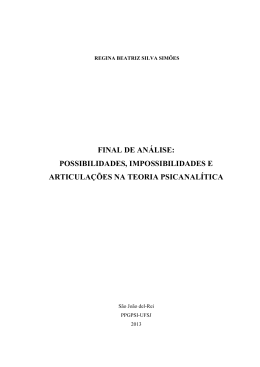 possibilidades, impossibilidades e articula&ccedil;&otilde;es na teoria