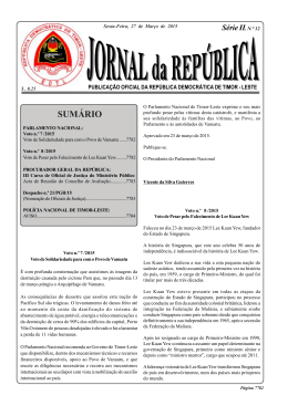 Série II, N.° 12 - Jornal da República
