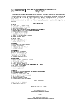 EDITAL 023/2014 - Professor II - Prefeitura Municipal de Pelotas