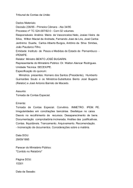 Tribunal de Contas da União Dados Materiais: Decisão 236/95