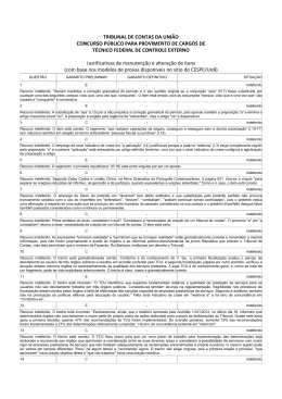 altera&ccedil;&atilde;o - CESPE / UnB